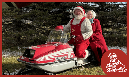 santas snowmobile